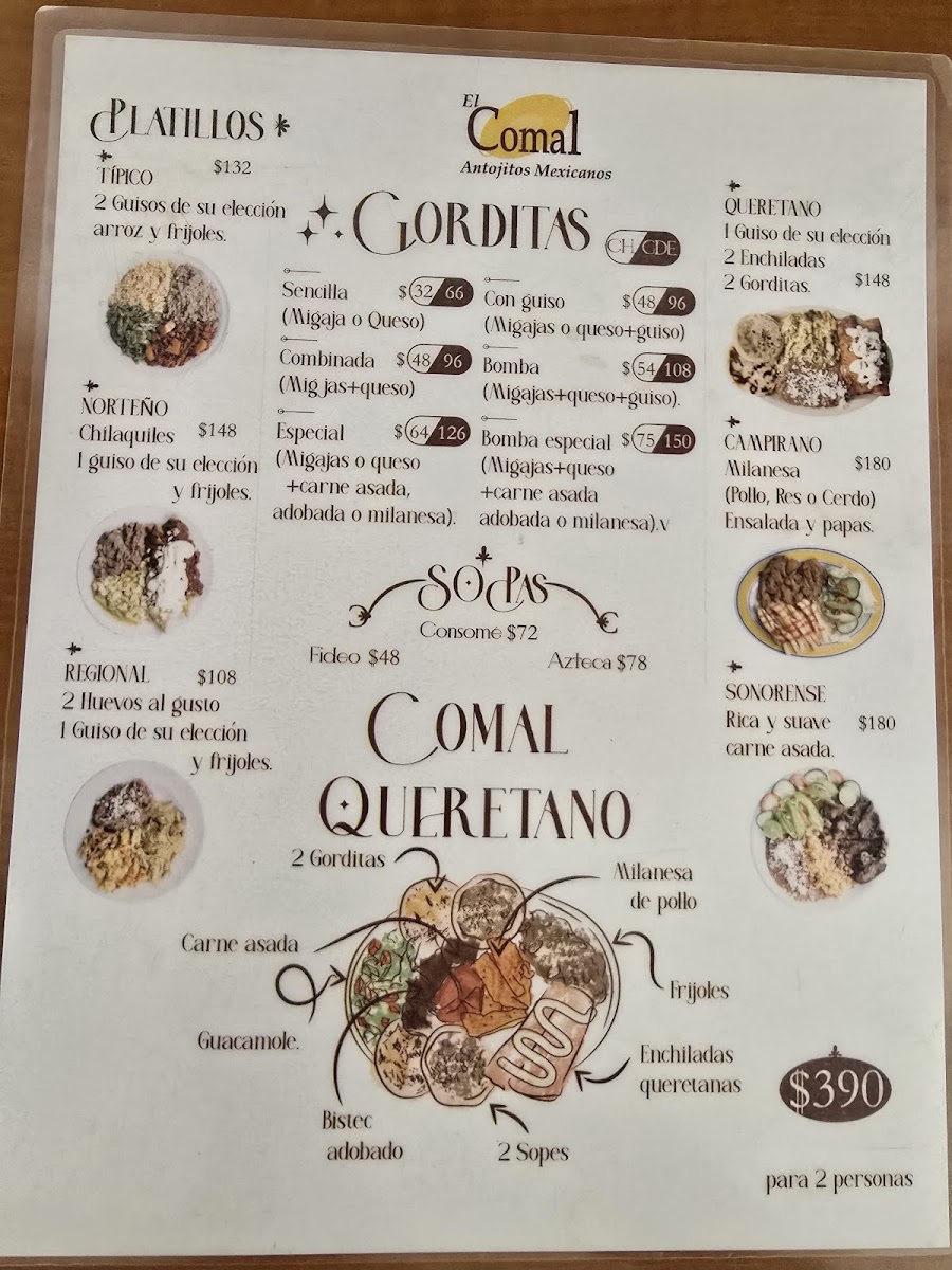 Comal antojitos mexicanos Menu - Image 1